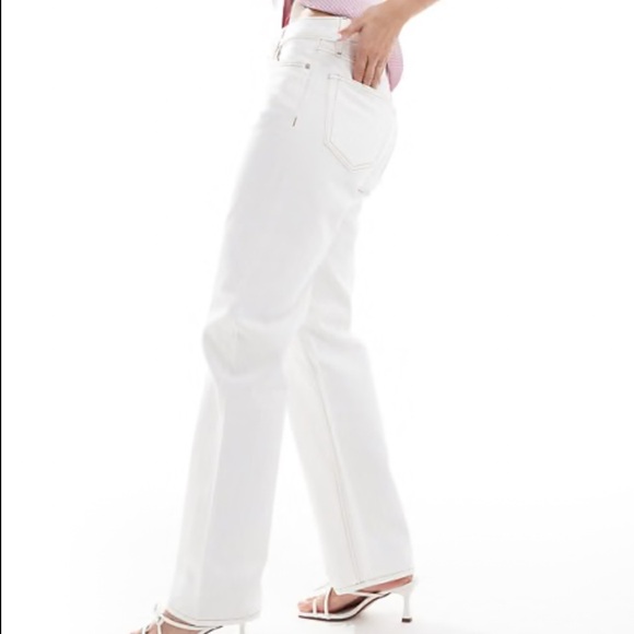 Calvin Klein Slim Straight Jeans White Denim Jeans Straight Leg Jeans 30 x 32 - Picture 4 of 8